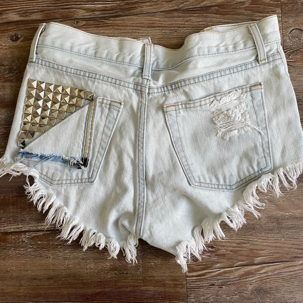Runwaydreamz Jett High Rise Studded Vintage Cut Off Shorts